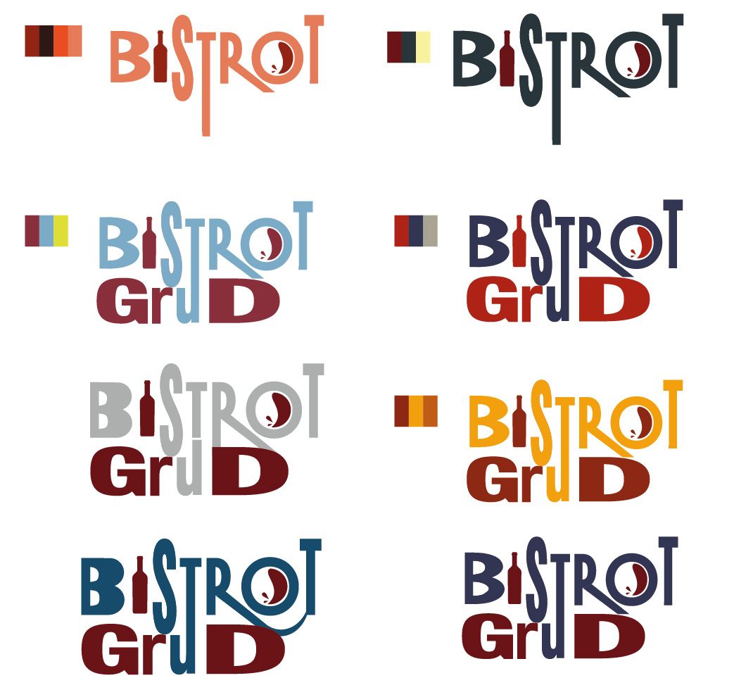 Palette de couleurs de l'identité visuelle Bistro Grub
