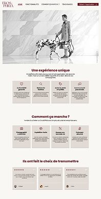 Landing page du site Eros & Philia